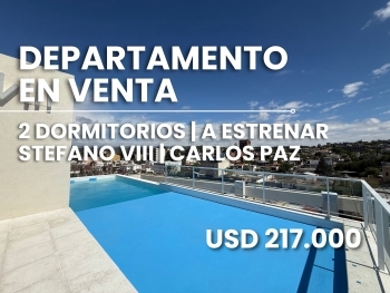 DEPARTAMENTO DE LUJO A ESTRENAR | 2 DORMITORIOS | VILLA CARLOS PAZ
